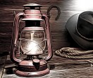 Kerosene Lamp in American West Rodeo Cowboy Barn